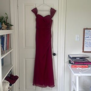 Burgundy dress, size 0